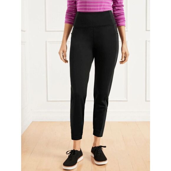 T by Talbots Women's Hybrid Fleeceback Jogger size Small Black - Picture 1 of 8